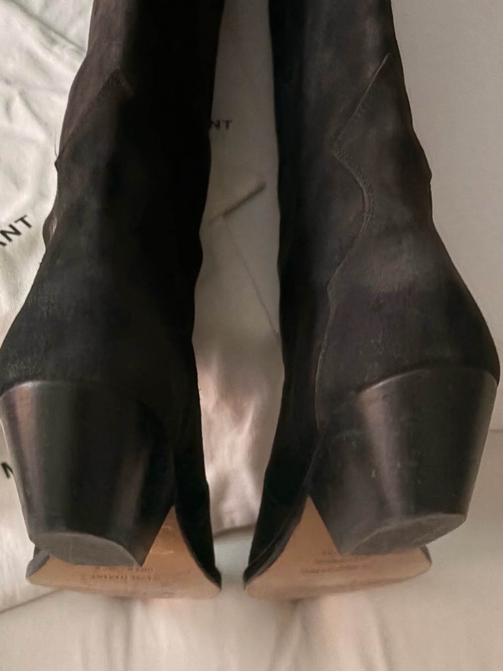 Isabel Marant Faded BlackTall Cowboy Boots - Picture 5 of 14